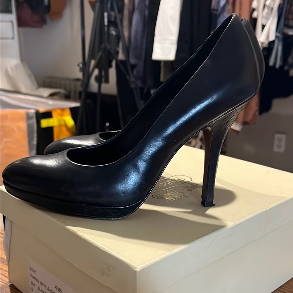 Elegant Black High Heels by Coach